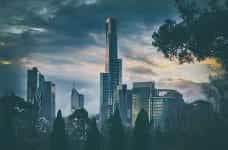 Melbourne skyline.