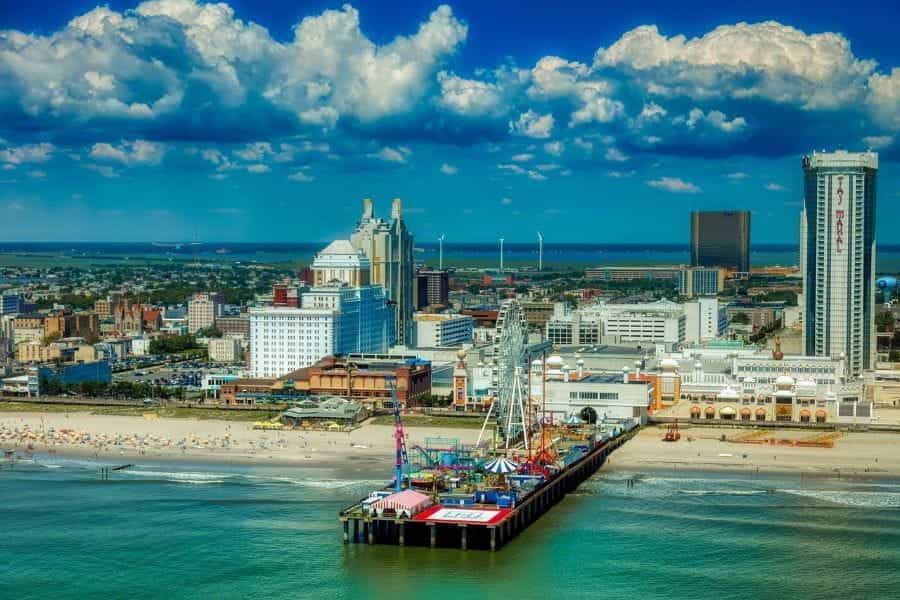 The coastline in Atlantic City, New Jersey.