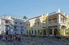 A public square in Cartagena, Colombia.