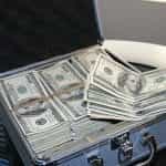 Cash in briefcase.