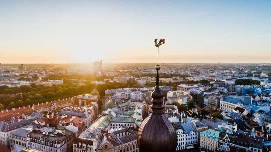 The city of Riga, Latvia.