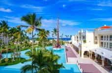 Poolside at a hotel in the Dominican Republic.