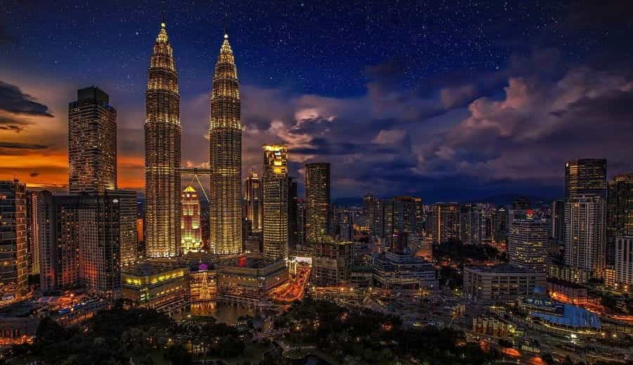 Kuala Lumpur skyline.