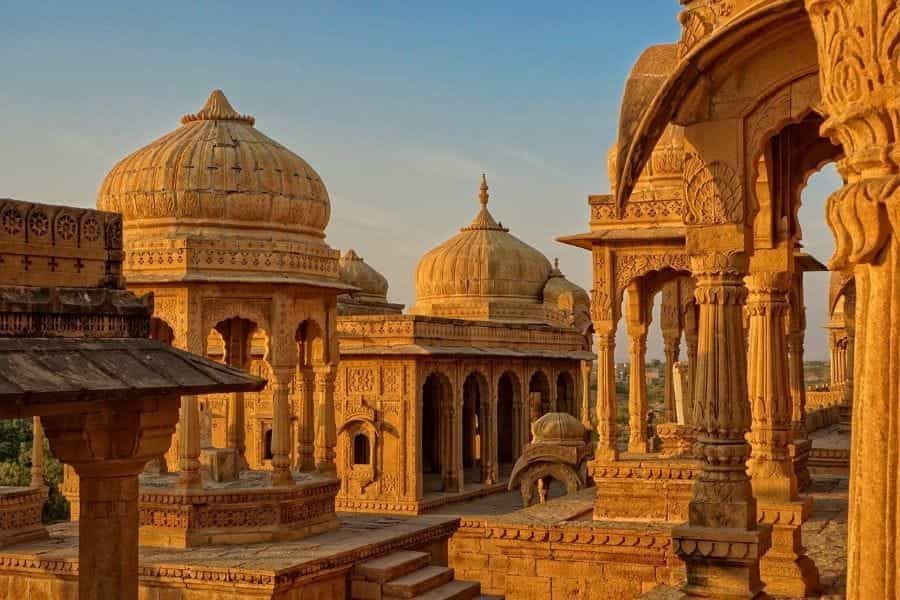 The Bada Bagh temple located in India.