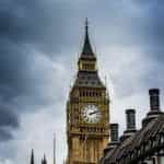Big Ben clock at the Houses of Parliament.