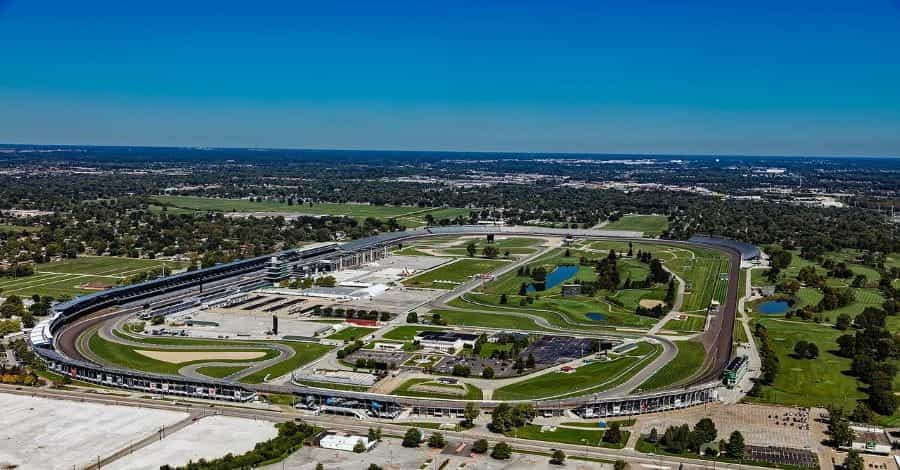The Indianapolis Motor Speedway in Indiana, US.