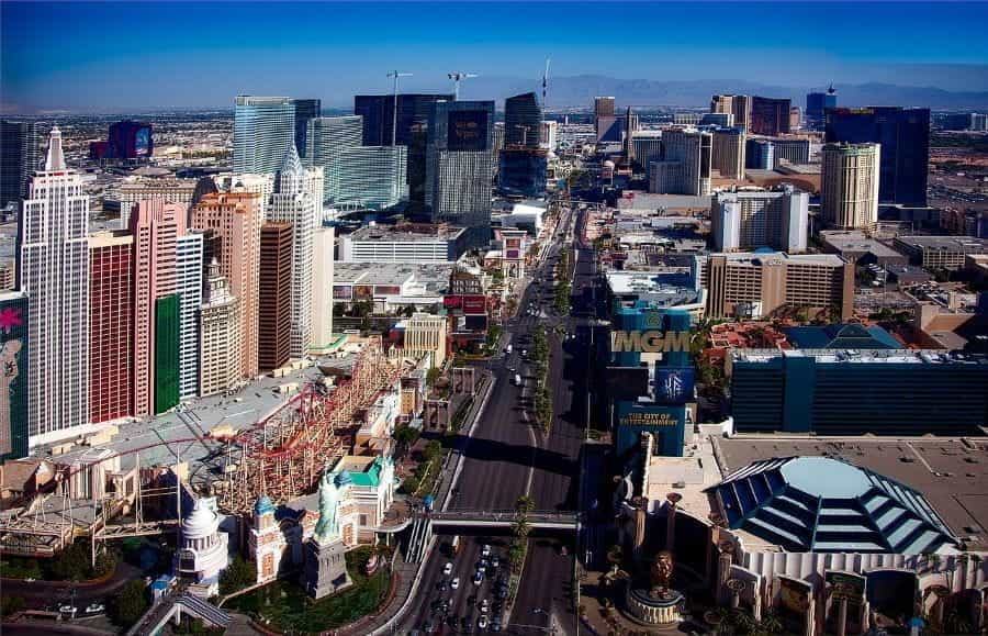 The Las Vegas Strip during the day.