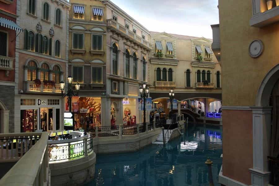 A replica of Venetian canals in Macau.