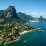 The coastline of Rio, Brazil.