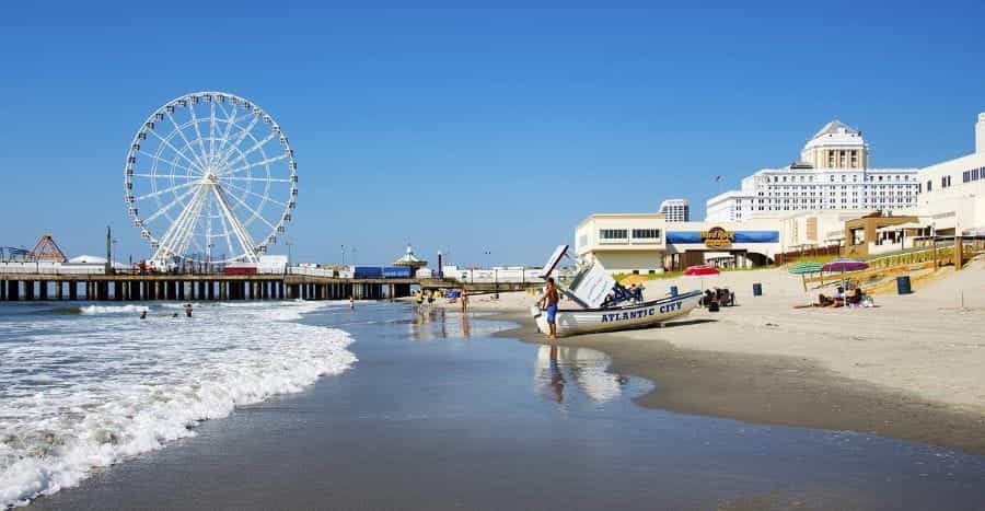 The beach in Atlantic City, New Jersey.