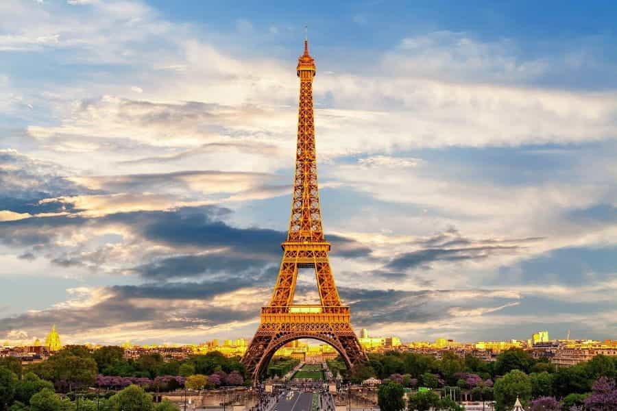 The Eiffel tower in Paris, France.