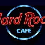 A neon sign for the Hard Rock Café.