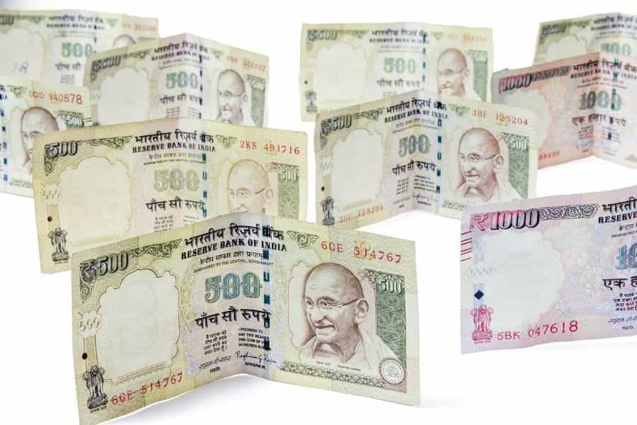 Indian cash notes.