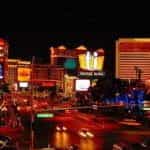 The Las Vegas Strip at night.