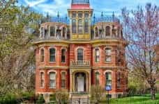 A historic mansion in Davenport, Iowa.