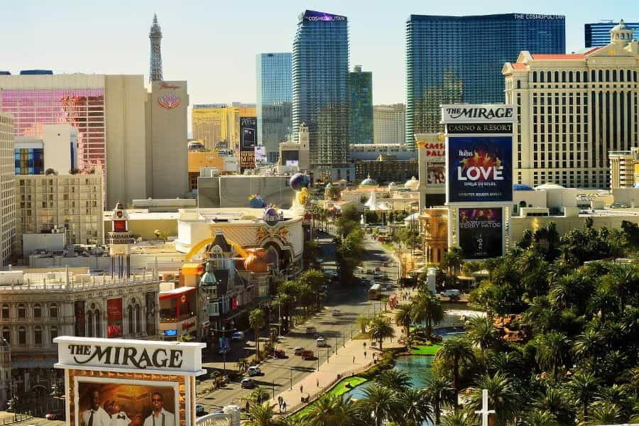 The Las Vegas Strip during the day.