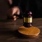 A wooden judge's gavel.