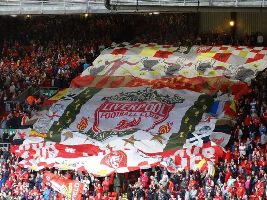 The Kop di stadion Anfield.