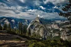 A scenic vista in Yosemite National Park, California.