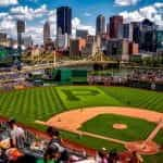 PNC Park baseball field in Pittsburgh, Pennsylvania.