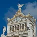 The façade of a Catholic Church in Costa Rica.