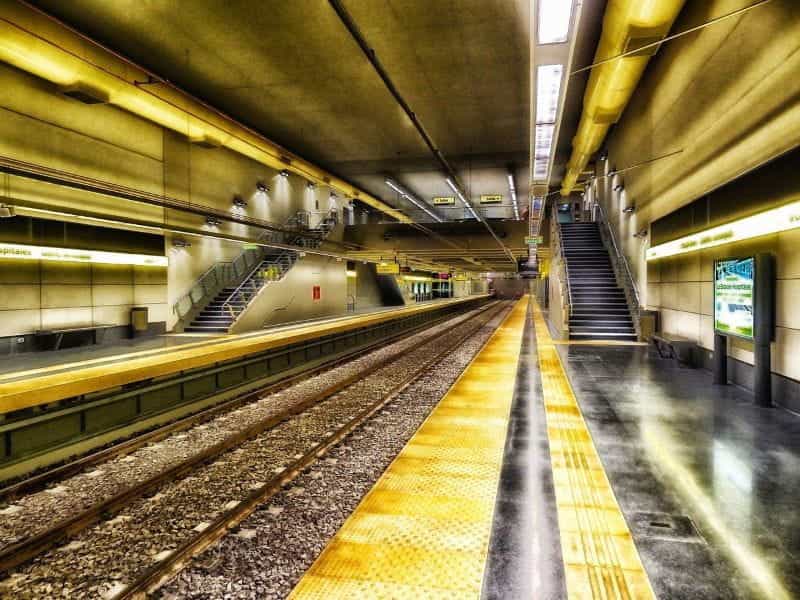 An underground subway station in Buenos Aires, Argentina.