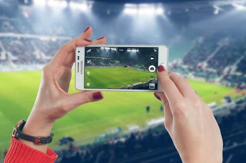 Football stadium phone.