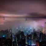 Hong Kong skyline.