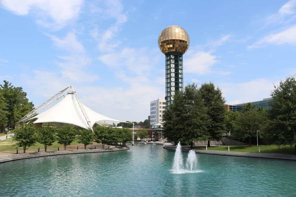 The World’s Fair landmark in Knoxville, Tennessee. 