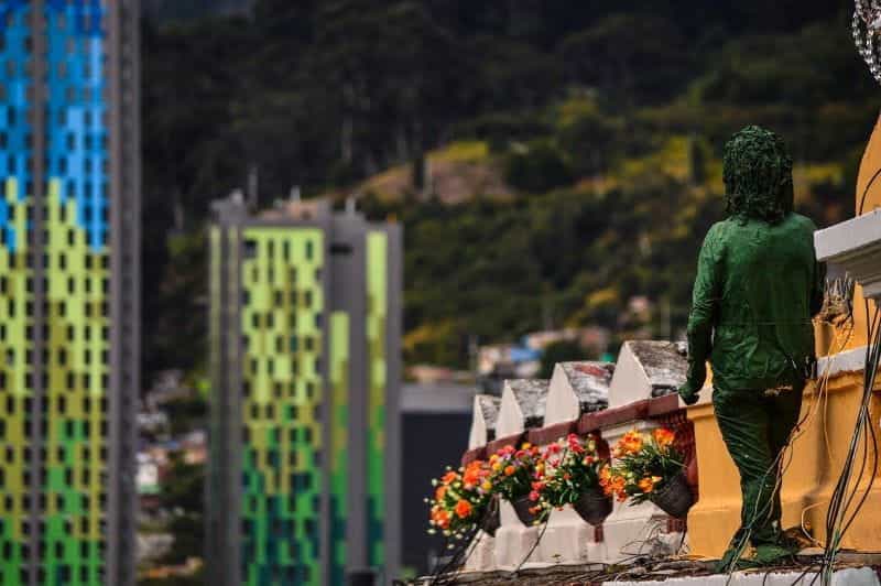 Lanskap perkotaan Bogotá, Kolombia.