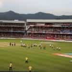 Cricket stadium in India.