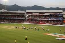 Cricket stadium in India.