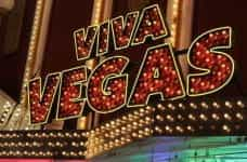 A neon sign reading Viva Vegas.