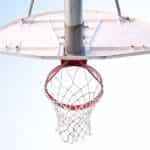 Basketball hoop sunshine.