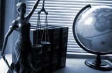 Lady justice and the law.