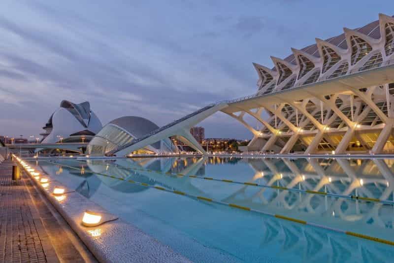 Sunset in Valencia, Spain.