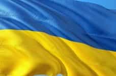 Ukraine international flag.