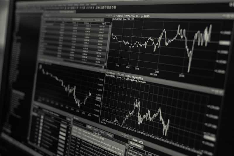 Indeks saham online yang menampilkan pola saham.