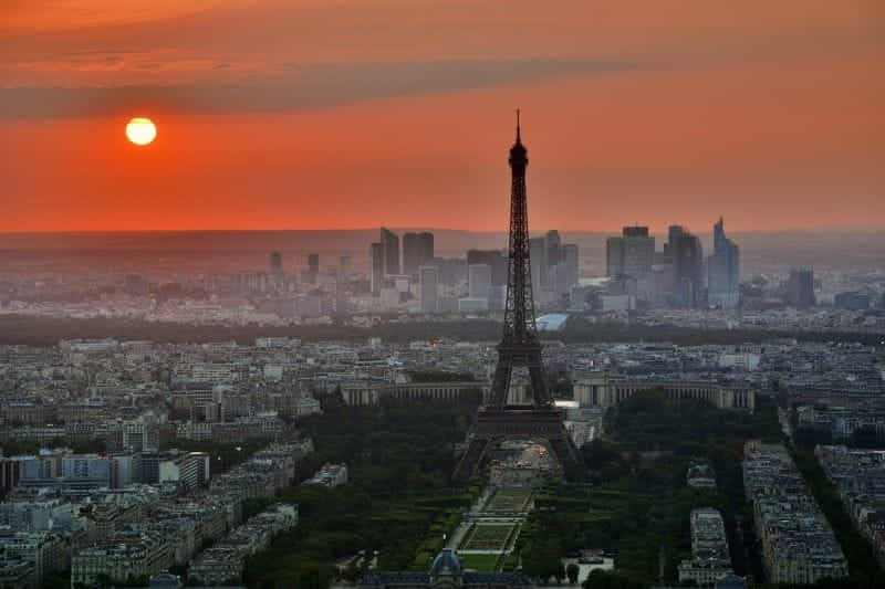 Paris architectural skyline.