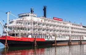A riverboat casino.