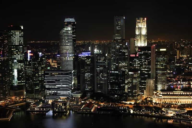Cakrawala kota Singapura.