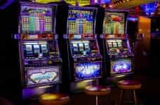 Gaming machines in casino.