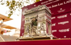 The Prix de l’Arc de Triomphe trophy.