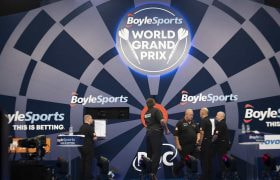The main stage of darts World Grand Prix