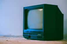 A small retro TV.
