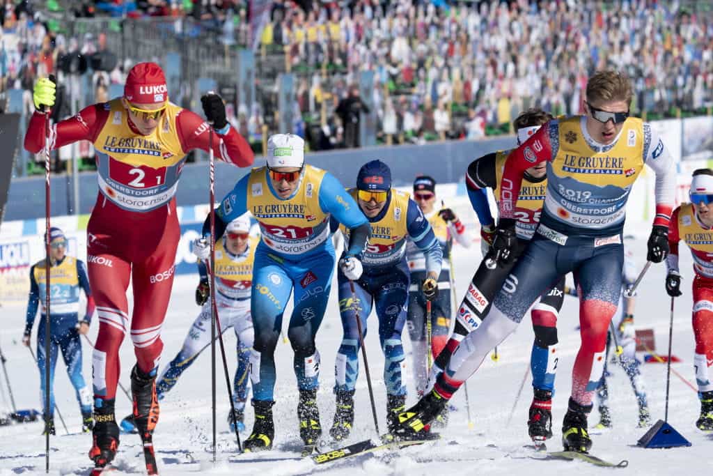Cross Country Skiing action at the Nordic World Ski Championships in Oberstdorf, Germany.