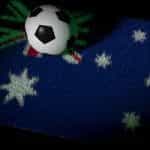 Australia flag doormat and football.