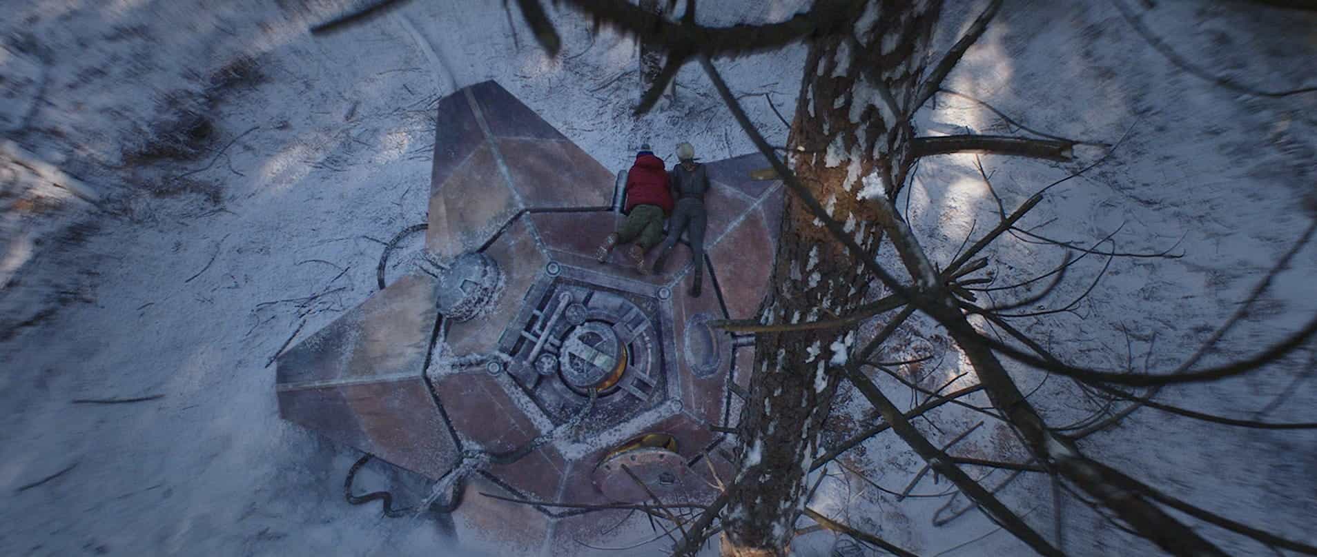 A spaceship as depicted in the John Lewis 2021 Christmas TV commercial.
