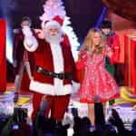 Mariah Carey singing her Christmas song.