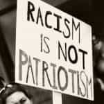 Racism Protest Sign.